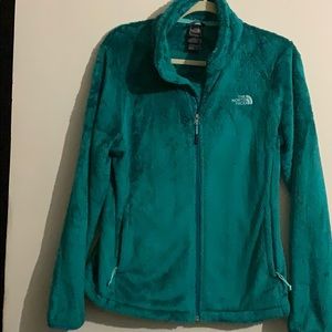 North face furry fleece zip up